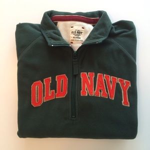 Old Navy Spell Out Fleece Zipper Long Sleeve Shirt